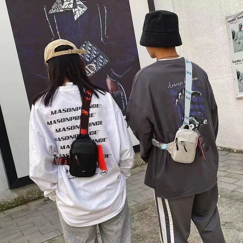 Nuevo bolso bandolera de viaje para verano, bolso de cintura de nylon para deportes al aire libre para hombres, bolso versátil de cofre tipo letras para mujer