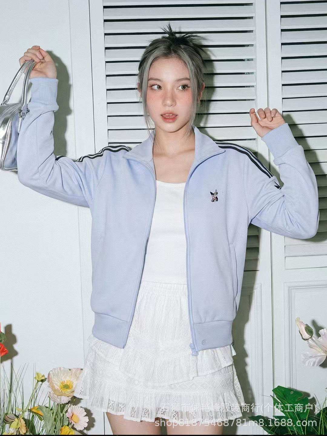 Giacca sportiva AD donna | Collo alto e stile vintage