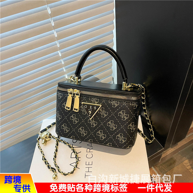 Bolsas de mujer con caja presbyopia popular europea y estadounidense 2025, nueva moda transfronteriza y cadena versátil de bolsos bandolera portátiles