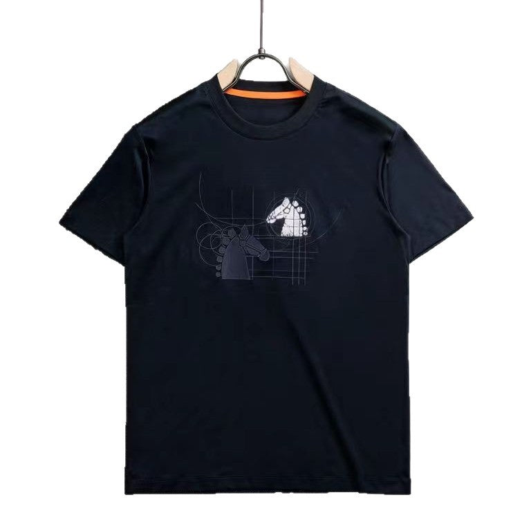 Camiseta H Hombre | Bordado Y Cuello Redondo