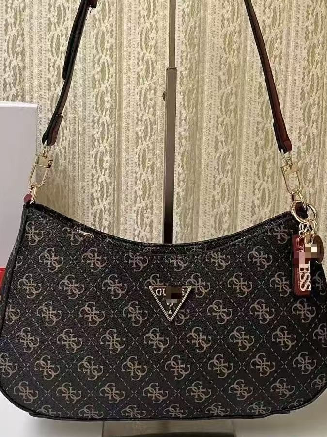 GS Adivina el nuevo bolso europeo y americano sencillo de un solo hombro con viento cruzado y de forma de brazo cruzado, bolso de bolita de color sólido bolso de luna creciente