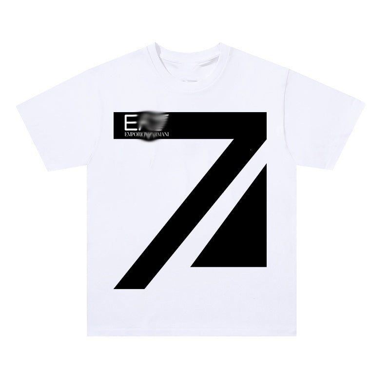 Nueva camiseta transfronteriza de manga corta con letras con letras casual y suelta de algodón puro para mujeres en la calle dropshipping