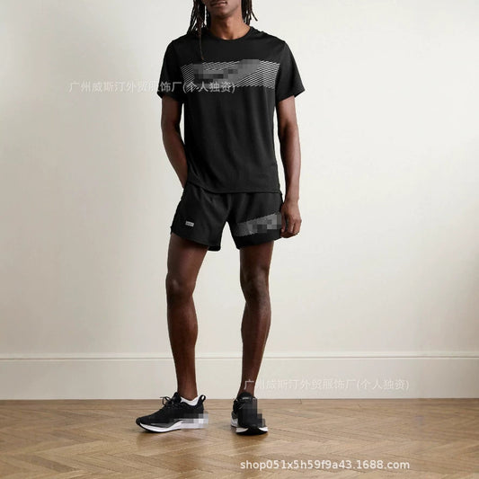 Maillot de sport NK | Rayé et manches courtes