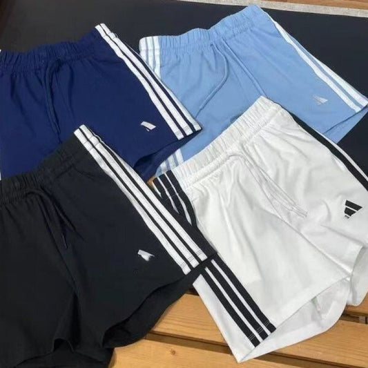 Pantalones cortos deportivos Clover unisex para correr en verano, fitness transpirable, pantalones casuales clásicos de tres rayas, a la moda