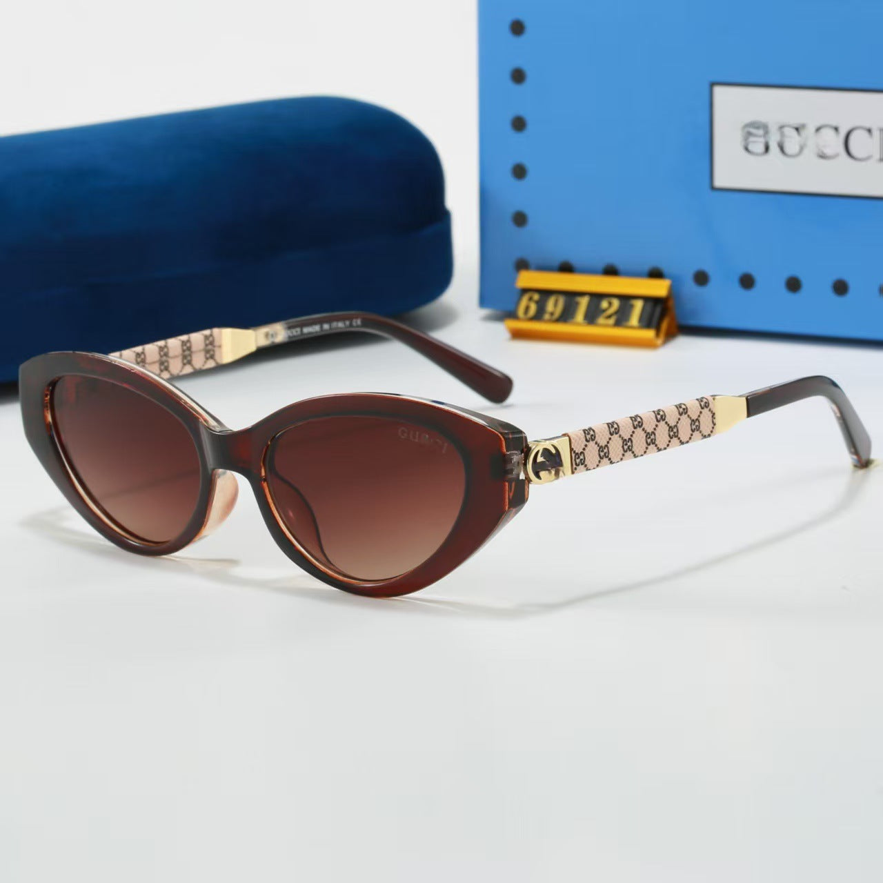 Gafas de sol de montura pequeña con ojo de gato 2025, protección UV premium, gafas ligeras de lujo para vacaciones,