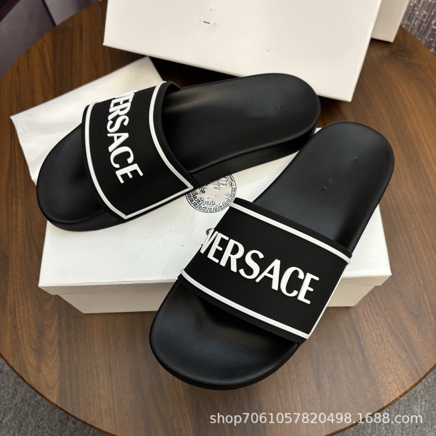Sandalias Versace Playa Hombre Metálicas