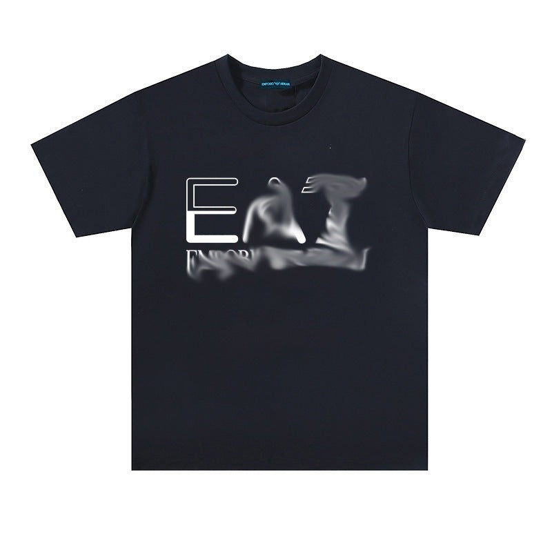 Nueva camiseta transfronteriza de manga corta con letras con letras casual y suelta de algodón puro para mujeres en la calle dropshipping