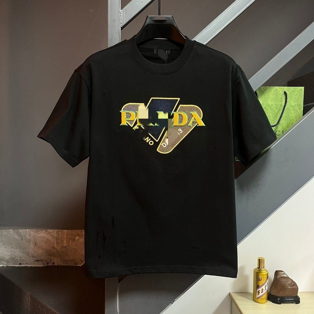 Camiseta unisex de manga corta de 260g de algodón puro de 260g con etiqueta triangular y camiseta de 260g disponible para dropshipping