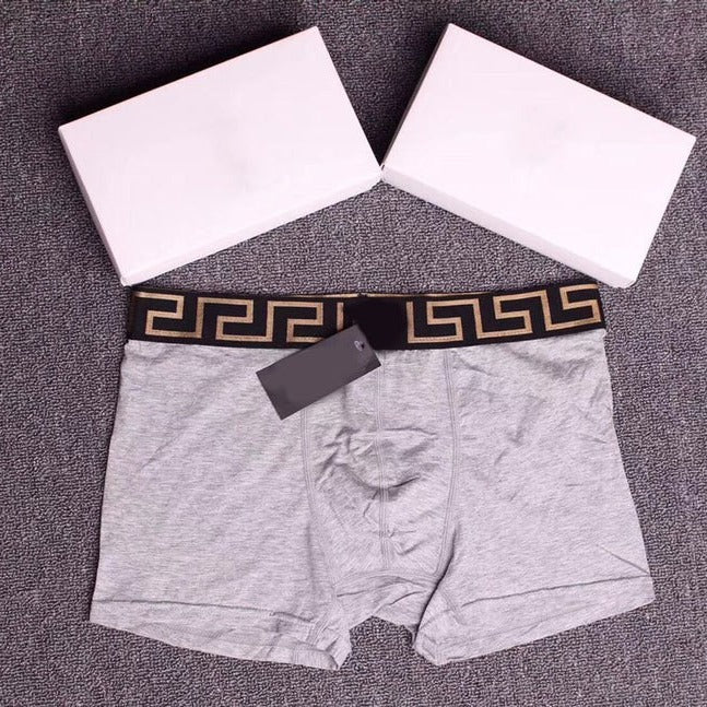 Etiqueta de cabeza humana Bóxer de algodón puro para hombres Ropa interior bóxer
