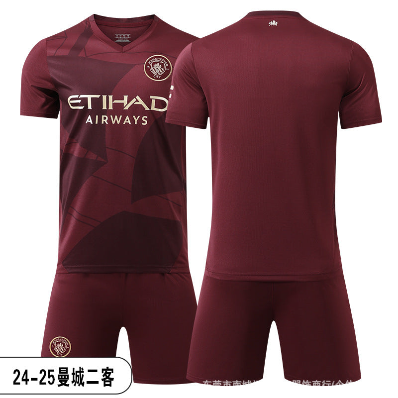 26 27 Camiseta de local del Manchester City, set de equipación de fútbol de la Premier League 9 de Haaland, equipación de entrenamiento infantil, nueva camiseta