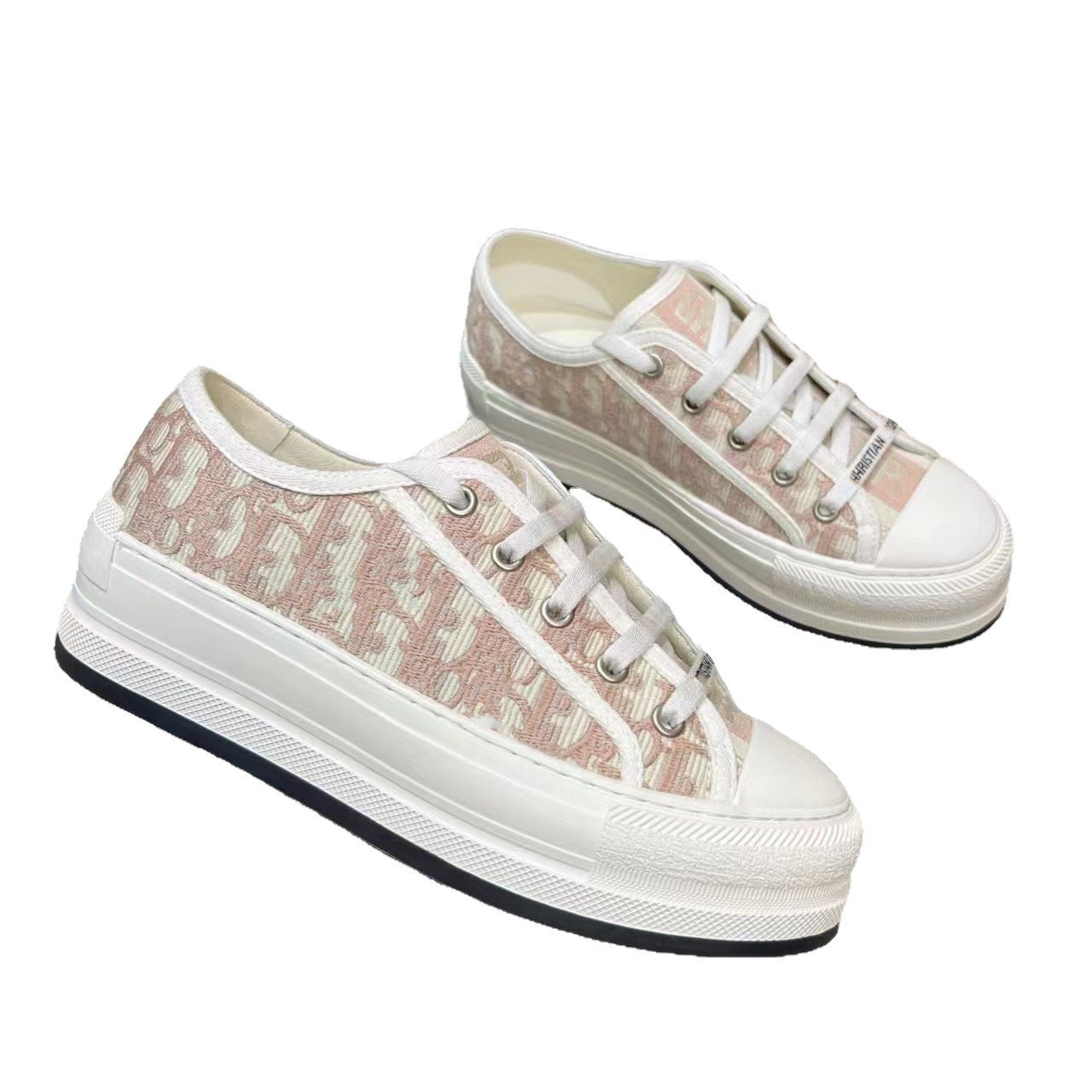 Familia D con bordado con letras primavera, nueva plataforma de Internet con cordones de celebridades de celebridades con cordones en altura interior aumenta zapatillas casuales INS fashion zapatillas solteras mujeres