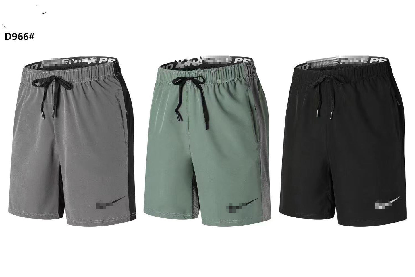 Pantalones cortos casuales elásticos de cuatro caras para hombre de marca del fabricante