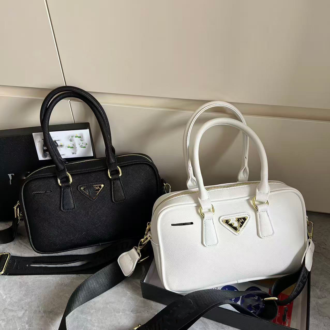 Nuevo bolso de vaca clásico anti-grano de moda de la marca P transfronterizo, bolso multifuncional de gran capacidad, bolso de un solo hombro