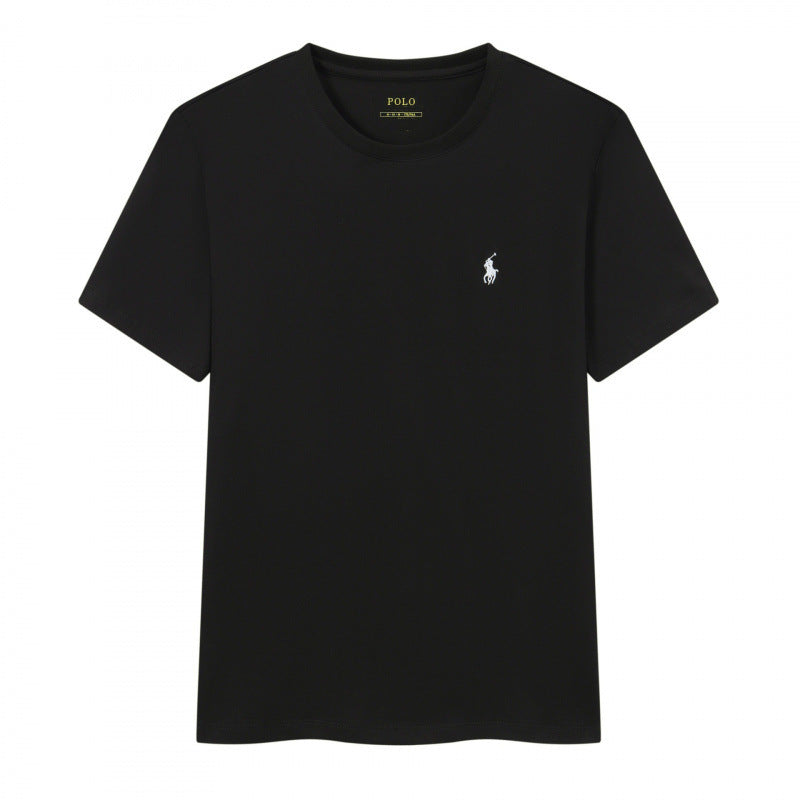 T-shirt homme coton brodé manches courtes décontracté