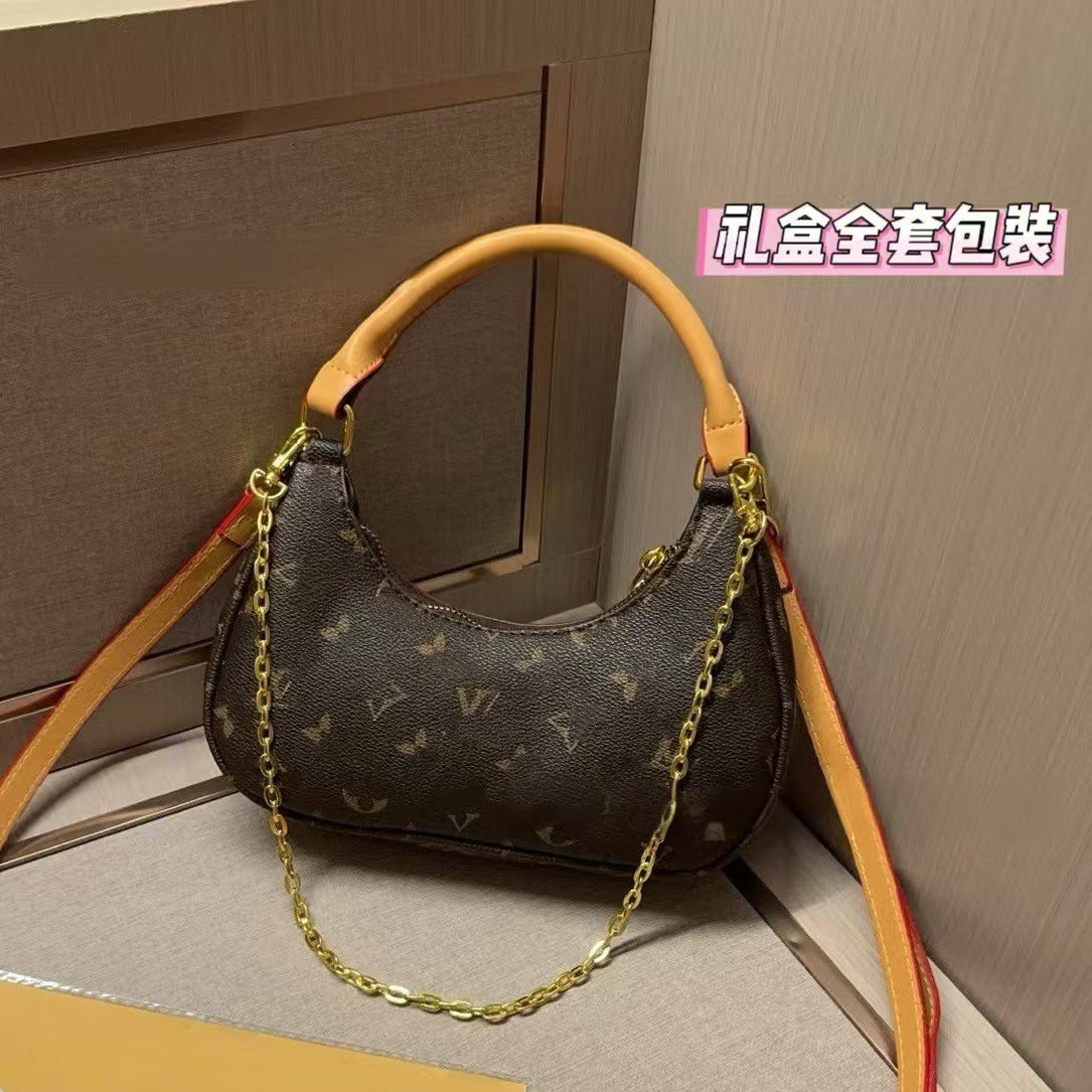 Nuevo bolso clásico Crescent transfronterizo 2025, bolso versátil de mano para llevar, bolso cruzado de un solo hombro de moda para mujer, bolso Pea Moon