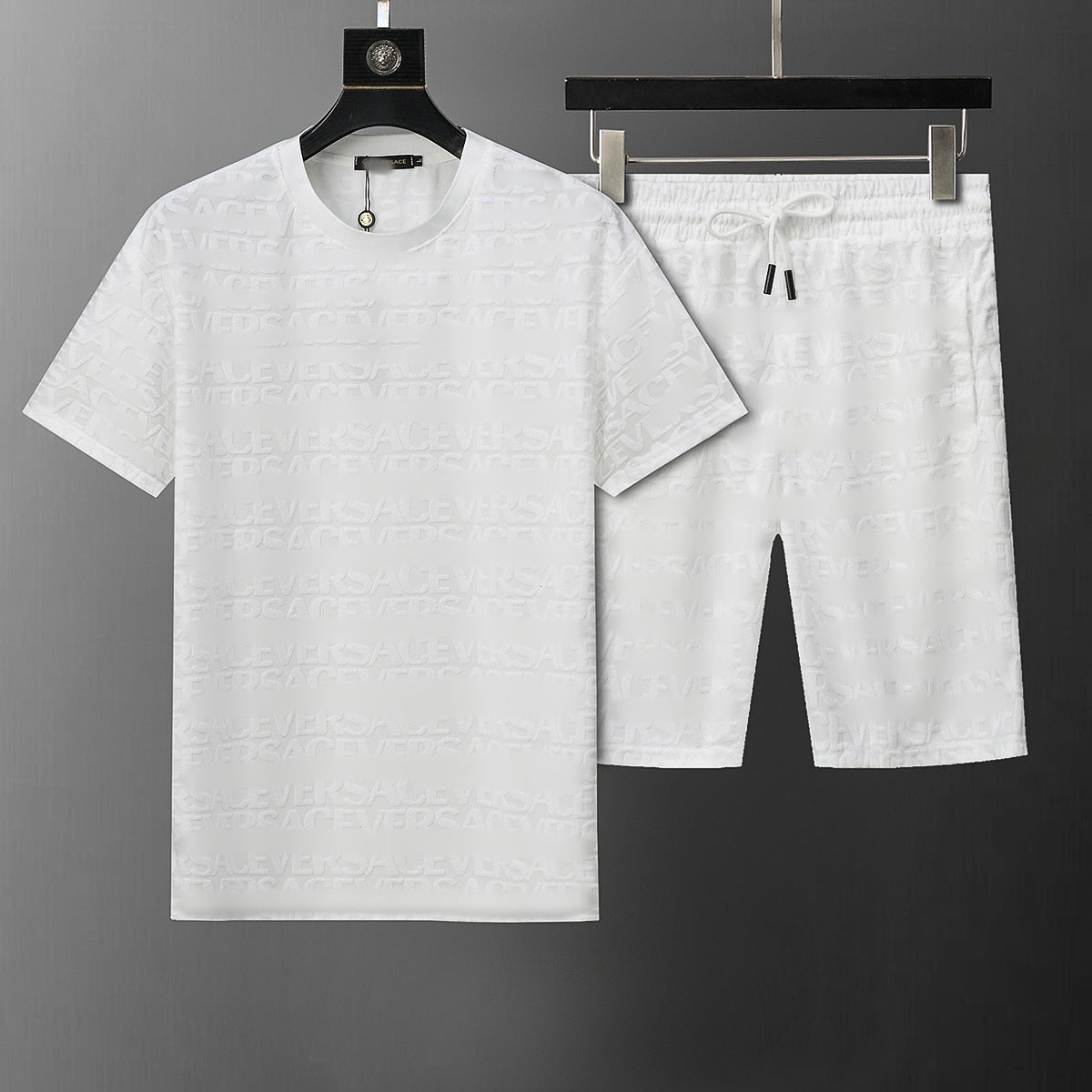()25 nuevos pantalones cortos B familia G Jacquard Moda casual Traje de comercio exterior para hombres y mujeres Trajes de primavera para hombre