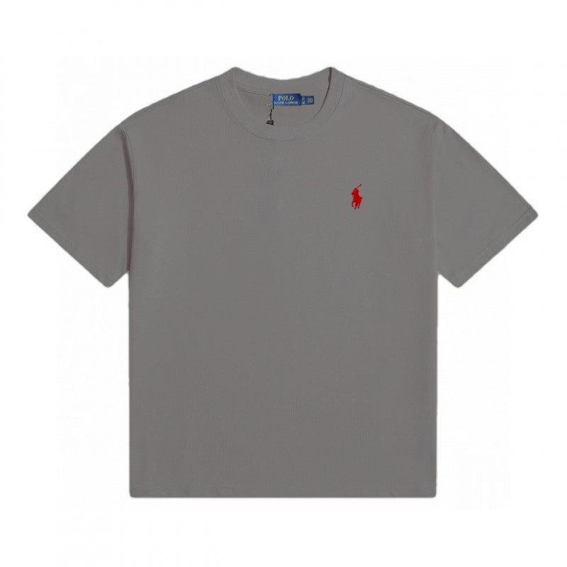 Klassisches RL-T-Shirt aus reiner Baumwolle für Herren | Rundhalsausschnitt Kurzarm Bestickt