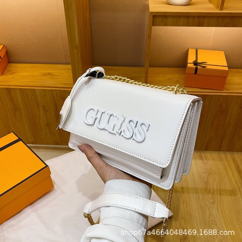 Bolso pequeño transfronterizo para mujer 2024 de moda de moda femenina bolso de un hombro con cadena cruzada con cadena, bolsos cuadrados pequeños
