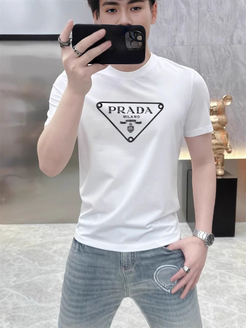 Camiseta de manga corta para parejas de pareja de maniga corta de verano 2025, superventas europeas y americanas de estilo coreano suelto y suelto de talla grande, streetwear versátil