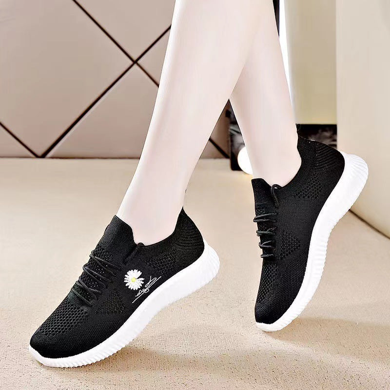 Flyweave 2026 Nuevas zapatillas de mujer para primavera y verano Zapatillas versátiles de malla para correr Calzado para estudiantes Al por mayor Calzado casual para mujer