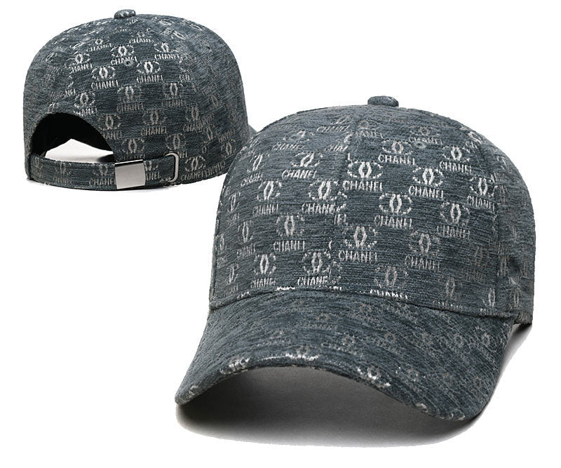 Gorras de béisbol versátiles unisex de estilo coreano con bordado 3D de alta versión, protección solar estilo Chanel al por mayor