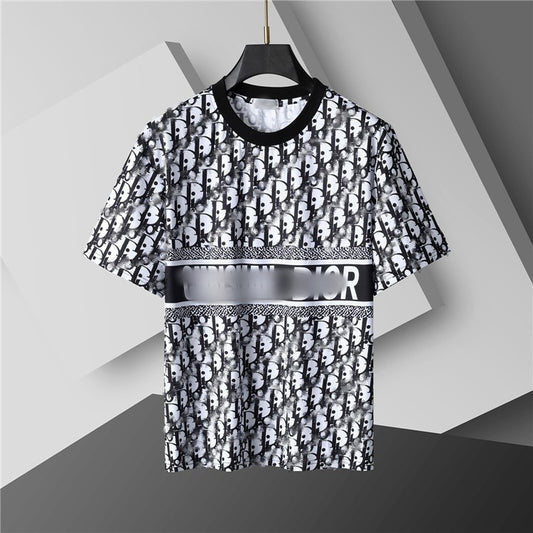Camiseta de repuesto de algodón de lujo de alta gama transfronteriza, de manga corta de cuello redondo, moda veraniega, dropshipping casual versátil 1