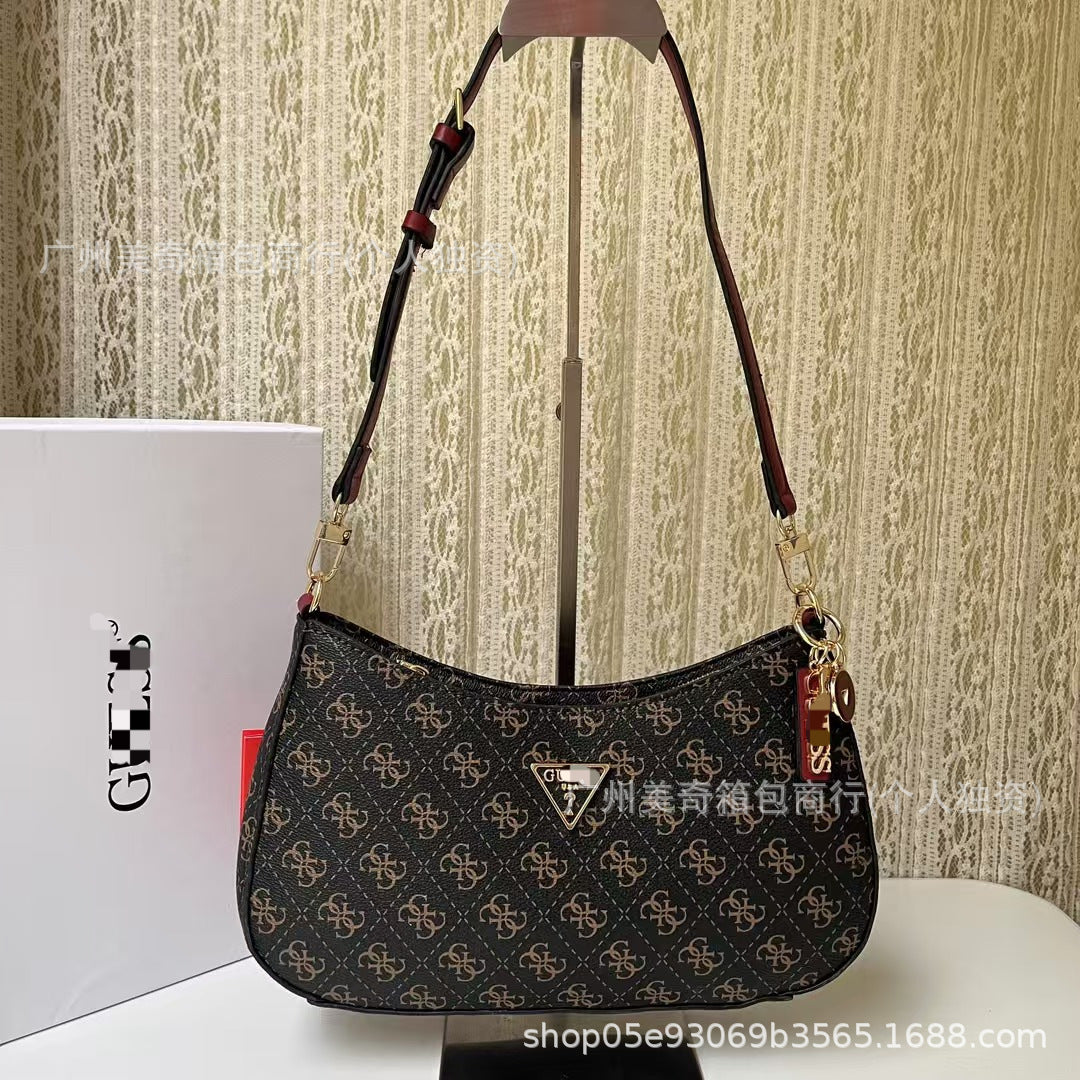 GS Adivina la nueva bolsa europea y americana sencilla de suegra, bolsa de bolita de color sólido para bolsas, solapa cruzada de un hombro