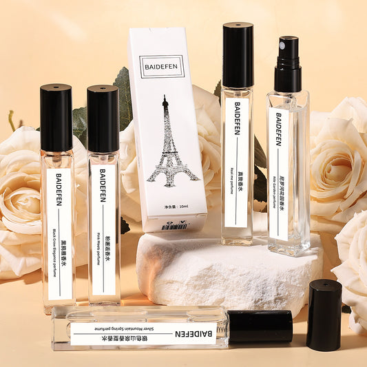 Muestras transfronterizas de perfume de 10 ml para hombres y mujeres, fabricantes al mayor, fragancias ligeras y fuertes, Douyin, puesto de estilo similar desde hace mucho tiempo