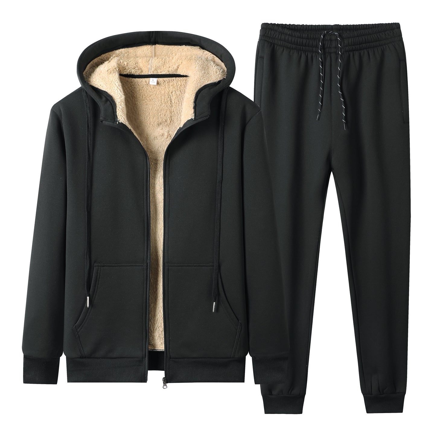Conjunto de sudadera de sudadera de beisbol de hombre con capucha europea y estadounidense con capucha de ebay y camiseta de cordero de plumas AliExpress JOOM Factory