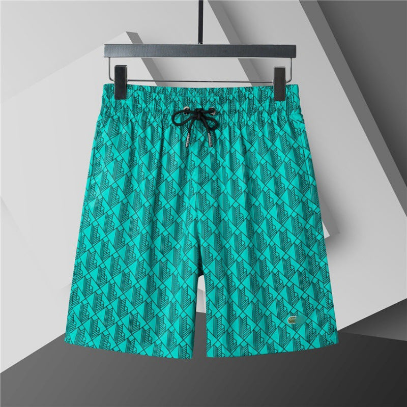 Nuevos pantalones cortos 3D transfronterizos para verano, pantalones cortos de playa de cinco puntas con cinturón, ropa masculina, unisex, versátil y transpirable, estilo británico de moda en comercio exterior