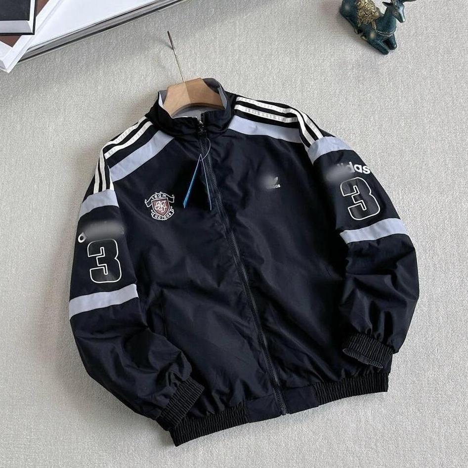 A Reversible High Collar Jacket | Three Stripes