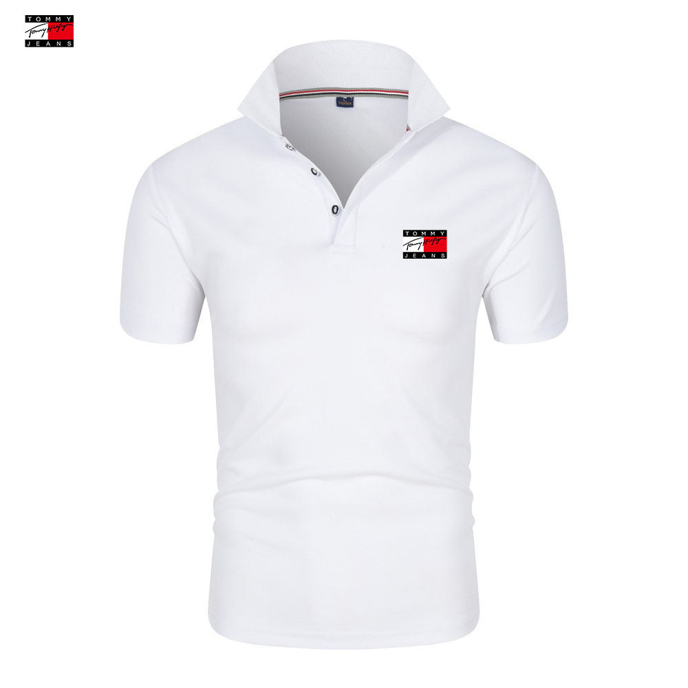 Men's Short Sleeve Casual Sports Polo Shirt | Fold-down Collar Summer