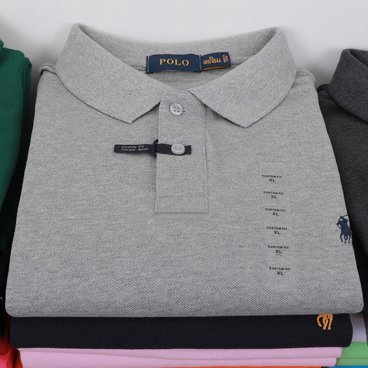 Polo Manga Corta Bordado Poni Hombre | Verano Solapa Casual