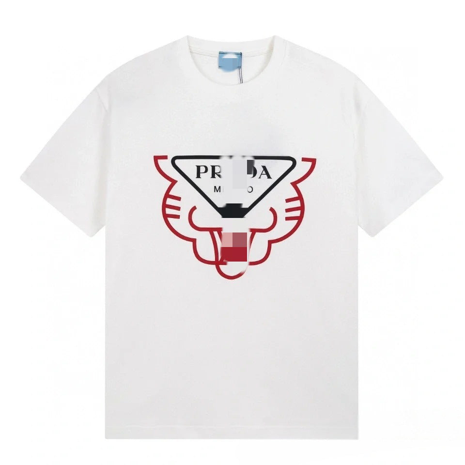 Camiseta unisex de manga corta de 260g de algodón puro de 260g con etiqueta triangular y camiseta de 260g disponible para dropshipping