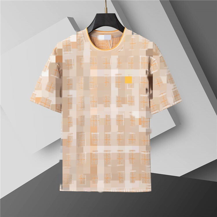Versión correcta de 2026 de la nueva camiseta ligera de lujo de verano, camiseta de manga corta de cuello redondo y versátil para hombres y mujeres, países extranjeros de Europa y Estados Unidos