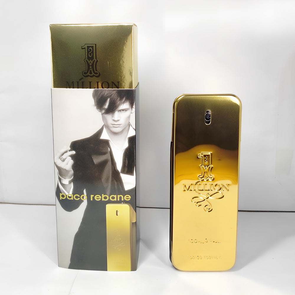 Perfume masculino Golden Million BRIC transfronterizo 100ml, notas maderas de cuero duradera, perfume fuerte para caballeros
