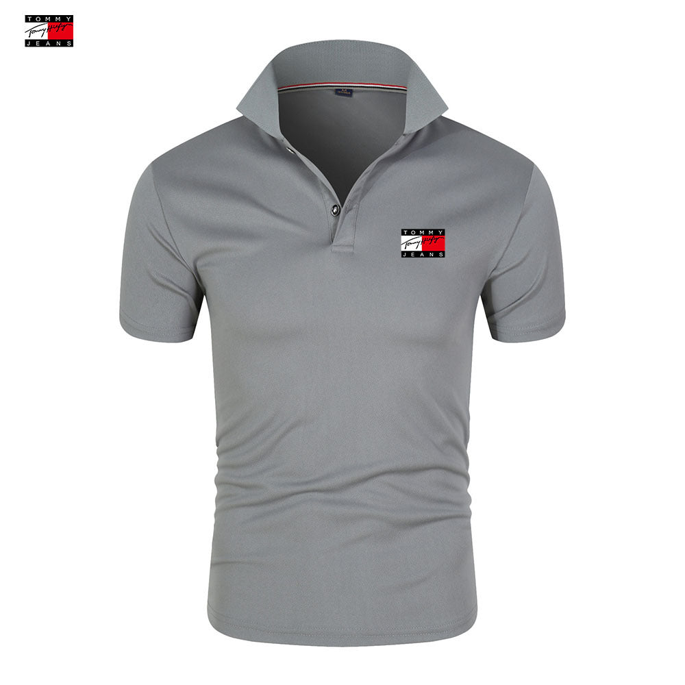 Men's Short Sleeve Casual Sports Polo Shirt | Fold-down Collar Summer