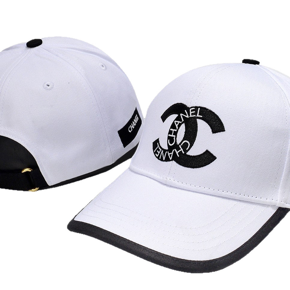 Gorras de béisbol versátiles unisex de estilo coreano con bordado 3D de alta versión, protección solar estilo Chanel al por mayor