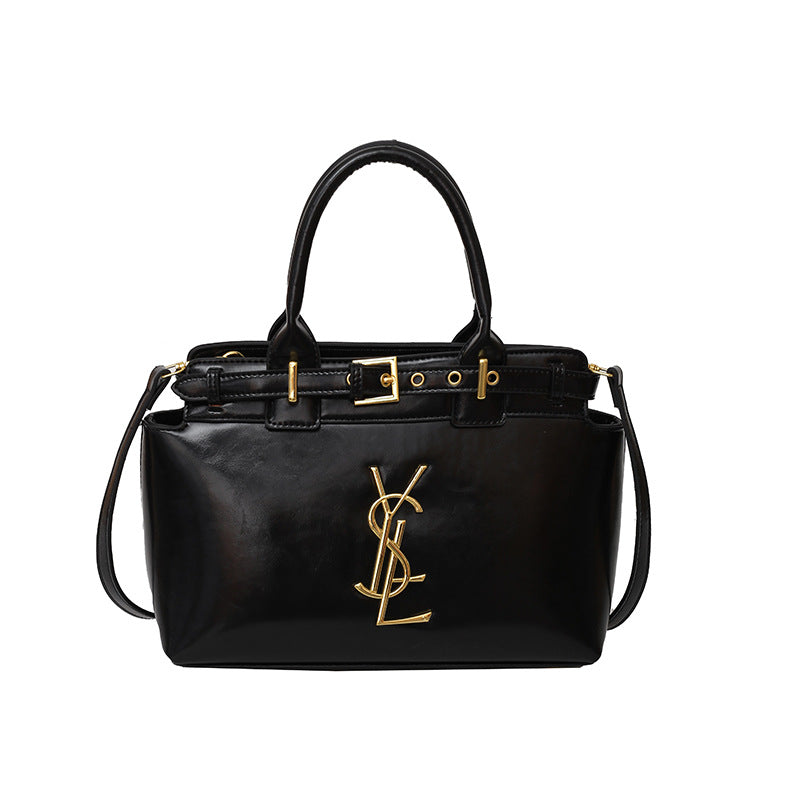 Bolso de mujer de alta gama y gran capacidad, nuevo bolso vintage vintage elegante de 2026, versátil y de moda bandolera de un solo hombro