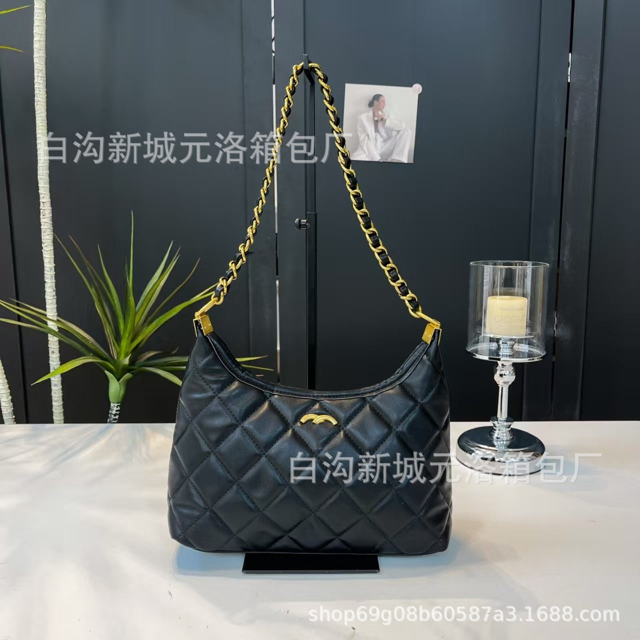 Bolso vintage de diamante con cadena para mujer, nuevo bolso de moda de moda 2026, bolso de un solo hombro de textura nicho para mujer