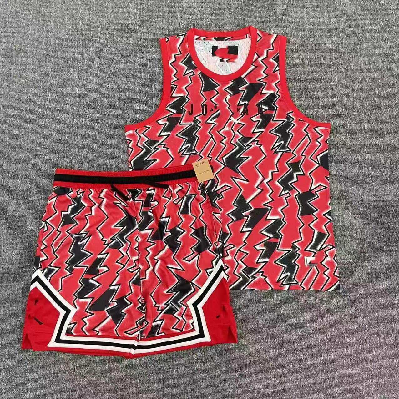 Nuevo chaleco deportivo de baloncesto Flying Man con pantalones cortos, chaleco deportivo casual de correr de secado rápido, transpirable y holgado