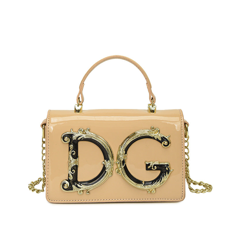 Borsa donna in vernice | Tracolla a catena sera moda versatile | Senza scatola
