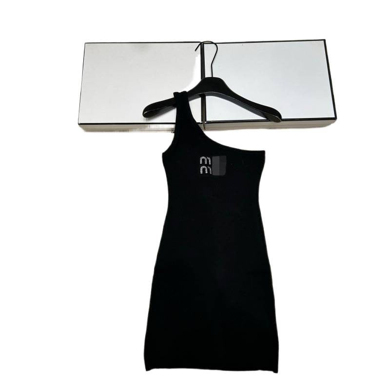 MM Sleeveless Dress | 3D Lettering and Slim Fit