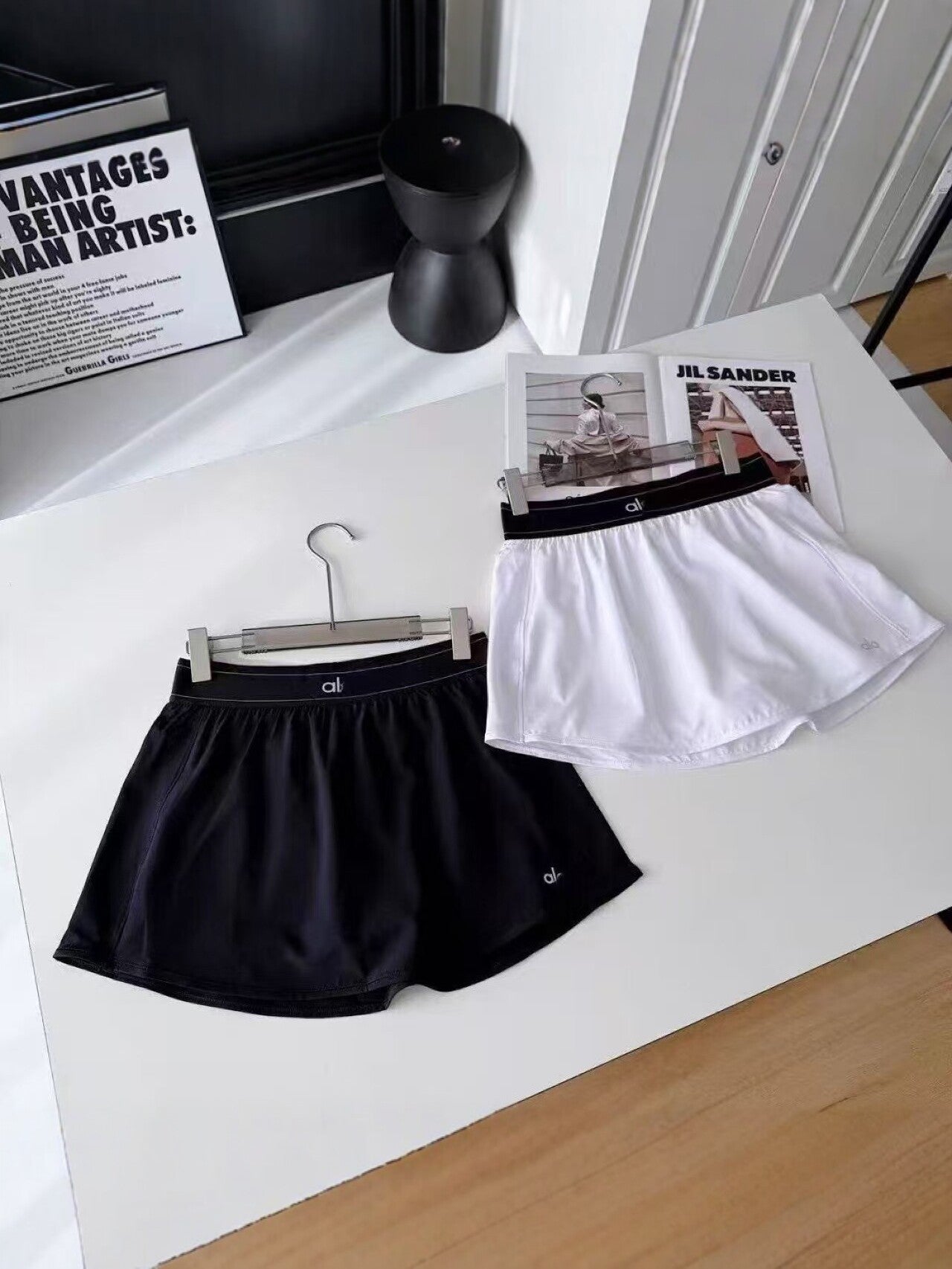 Falda de malla AL para mujer, pantalones antiexposición con estampado de letras, nueva falda de tenis para el verano, falda midi de yoga deportiva deportiva