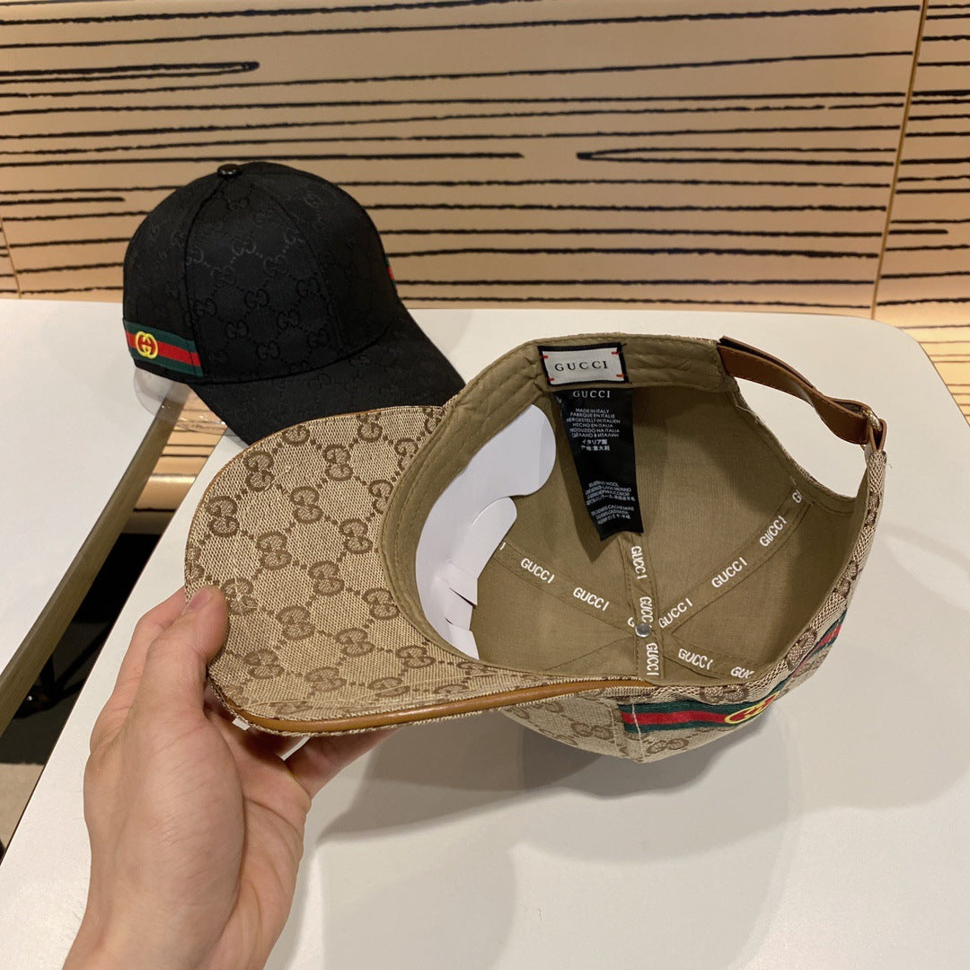 Casquette de baseball à monogramme GG et bande rouge et verte | Unisexe Été