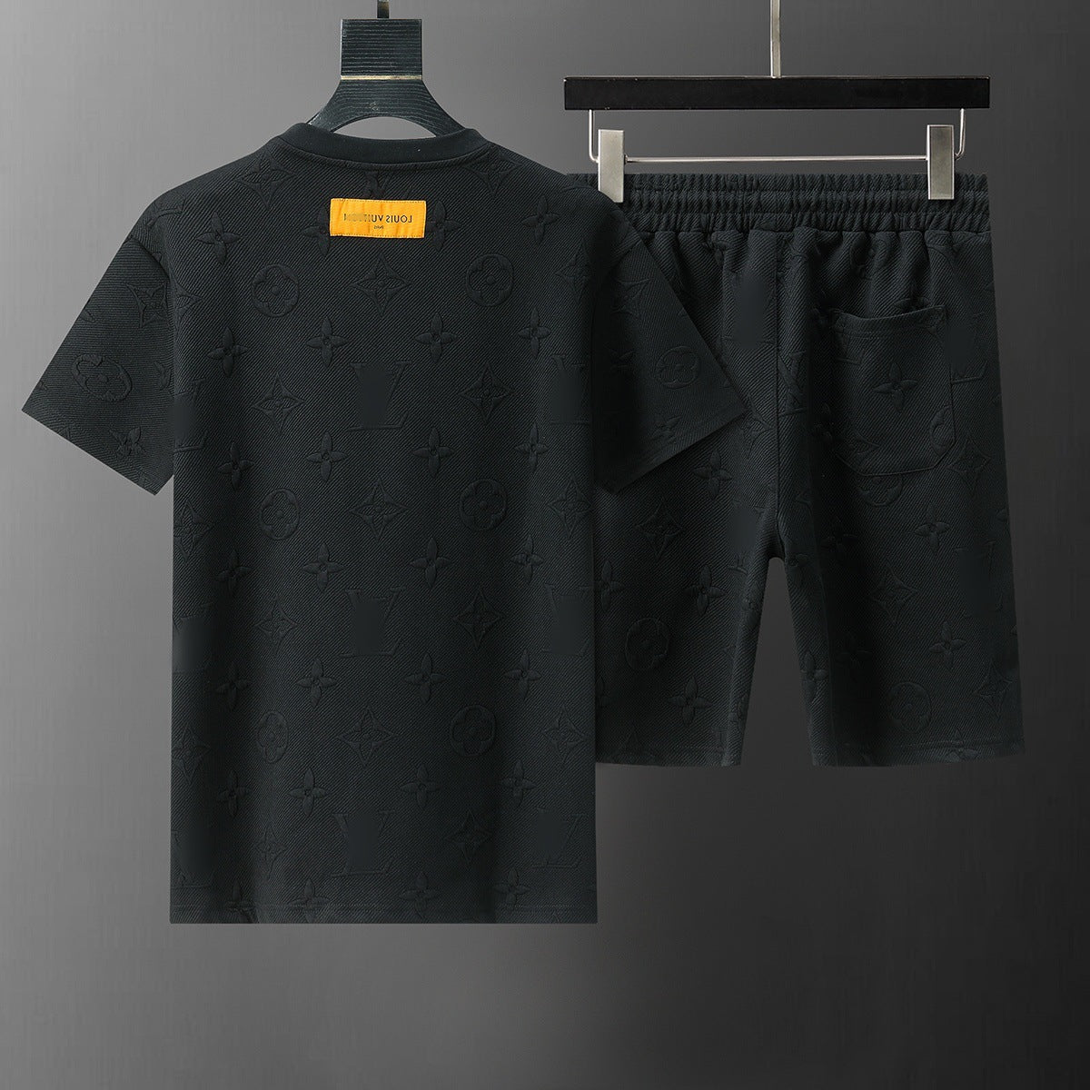 ()25 nuevos pantalones cortos B familia G Jacquard Moda casual Traje de comercio exterior para hombres y mujeres Trajes de primavera para hombre