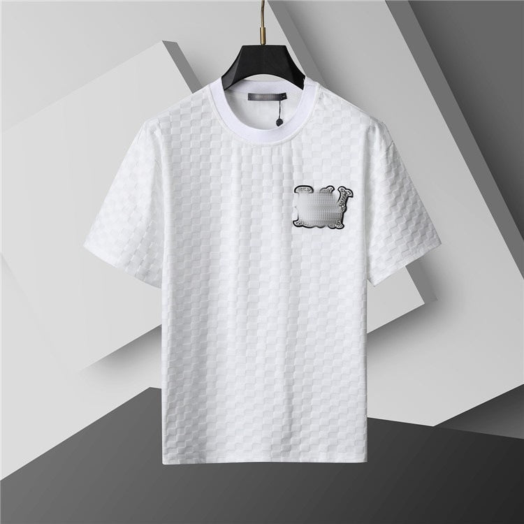 Camiseta de repuesto de algodón de lujo de alta gama transfronteriza, de manga corta de cuello redondo, moda veraniega, dropshipping casual versátil 1