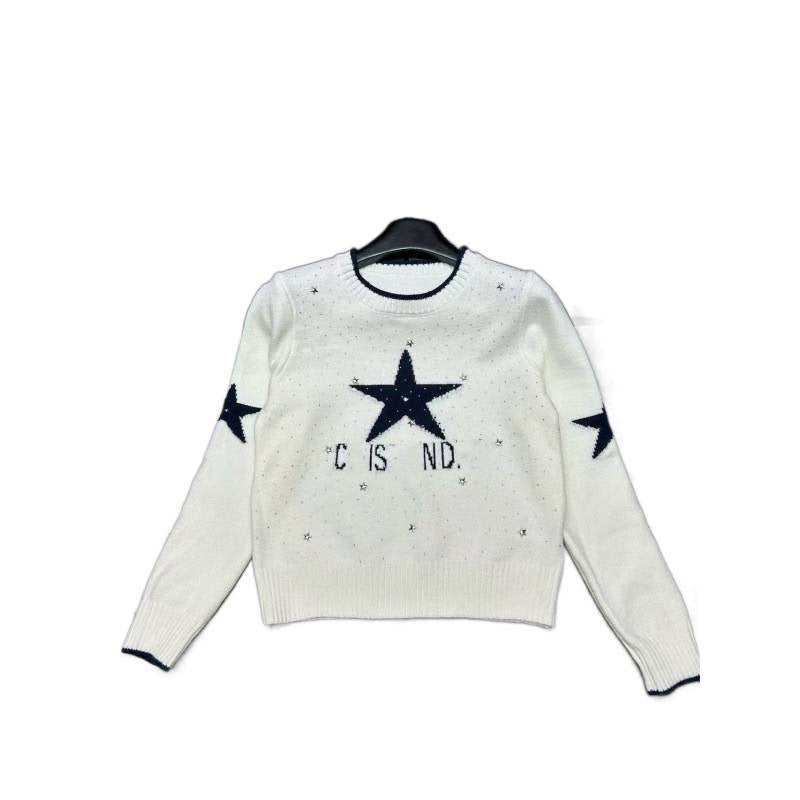 Maglione in maglia CD | Jacquard con lettere e stelle