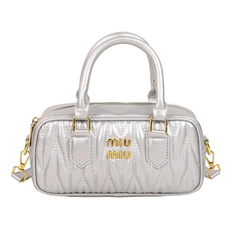 Bolso de bolos de alta gama y de moda cuidadosamente seleccionado, nuevo bolso Boston 2025, bolso cruzado versátil de hombro para mujer