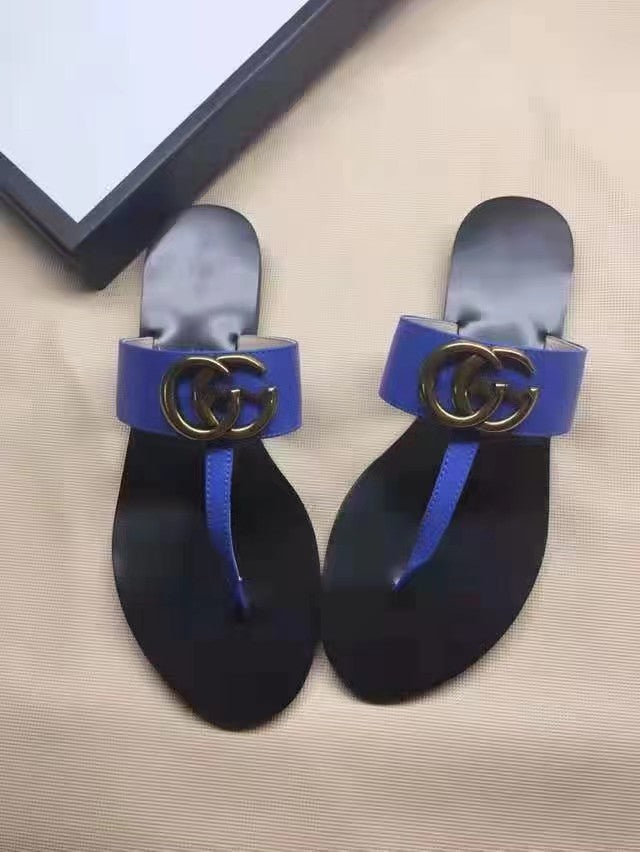 2023 Nuevas zapatillas de comercio exterior europeas y americanas Zapatillas planas de mujer Zapatillas de mujer Casual versátil de dedos abiertos, sandalias V